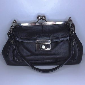 GUC Coach Gallery Frame Kiss Lock Mini Bag - Black
